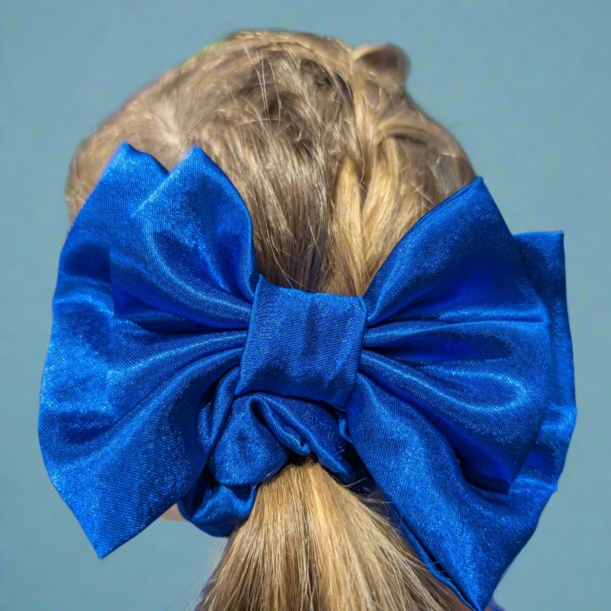 Mini Royal Satin Scrunchie Bow