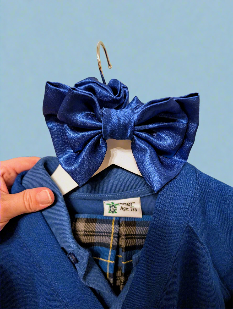 Mini Royal Satin Scrunchie Bow