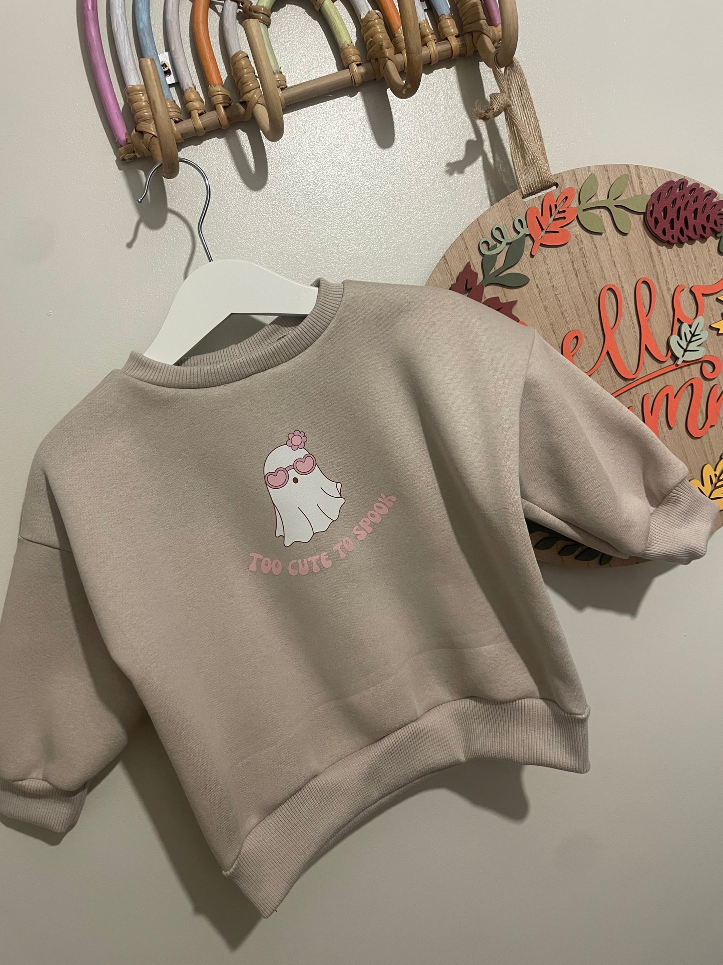 'Too Cute To Spook' Oversized Sweatshirt