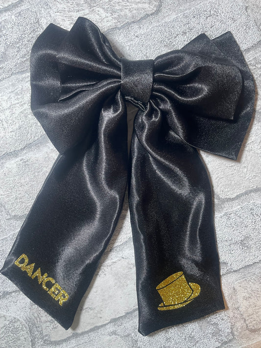 Black Satin Show Bow