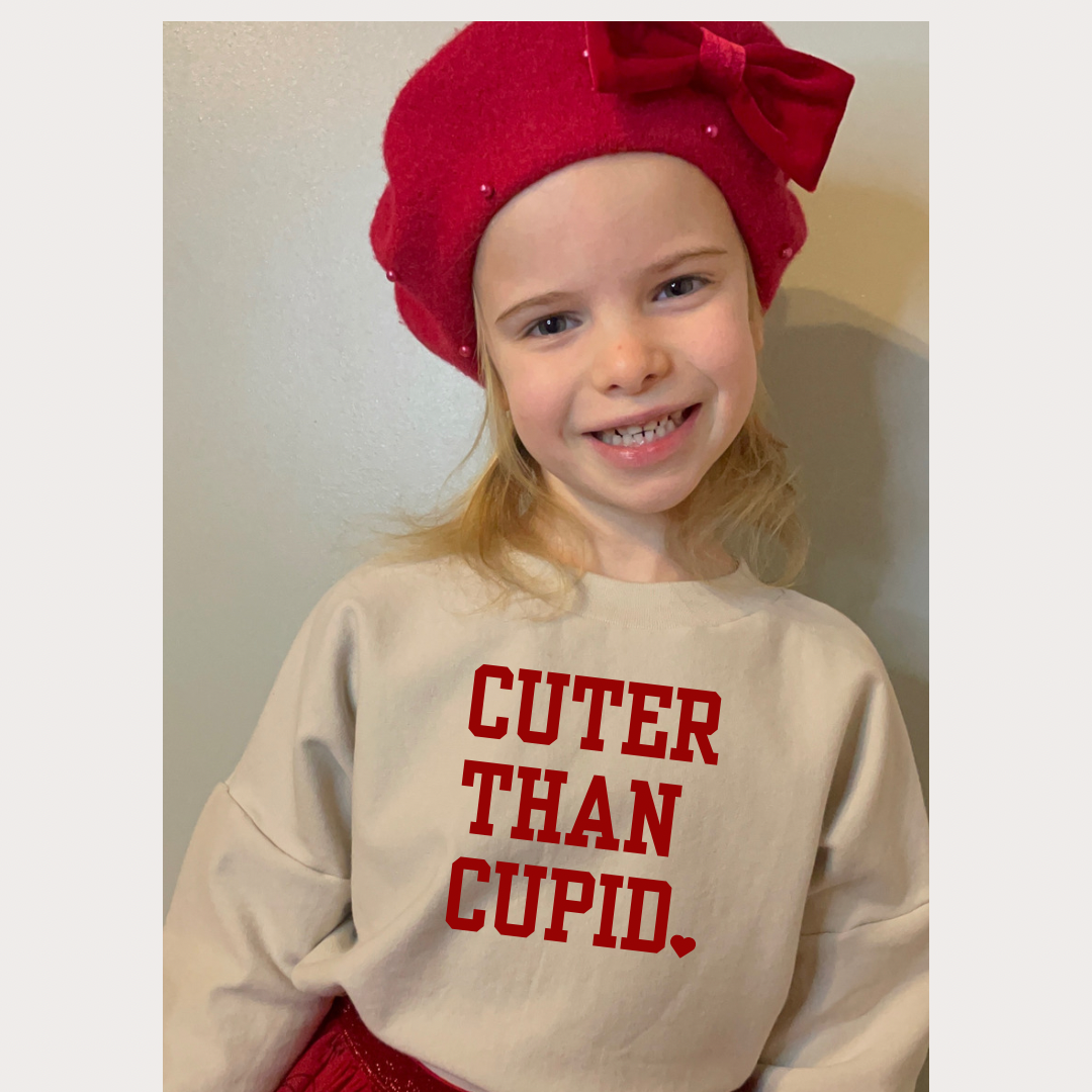 Valentines Oversized Sweater - Cuter Than Cupid