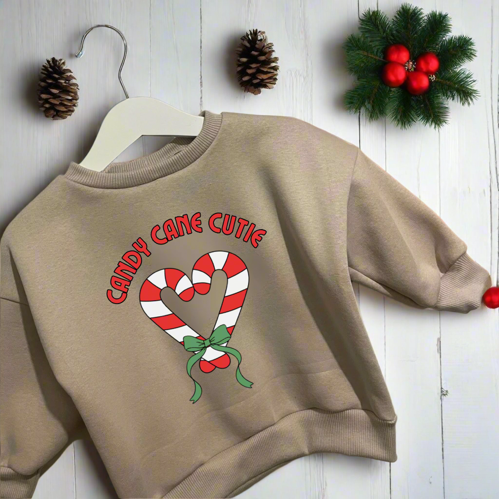 Candy Cane Cutie Oversized Sweatshirt