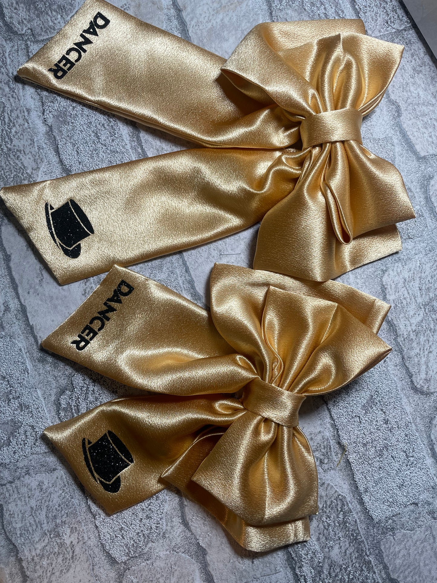 Gold Satin Show Bow