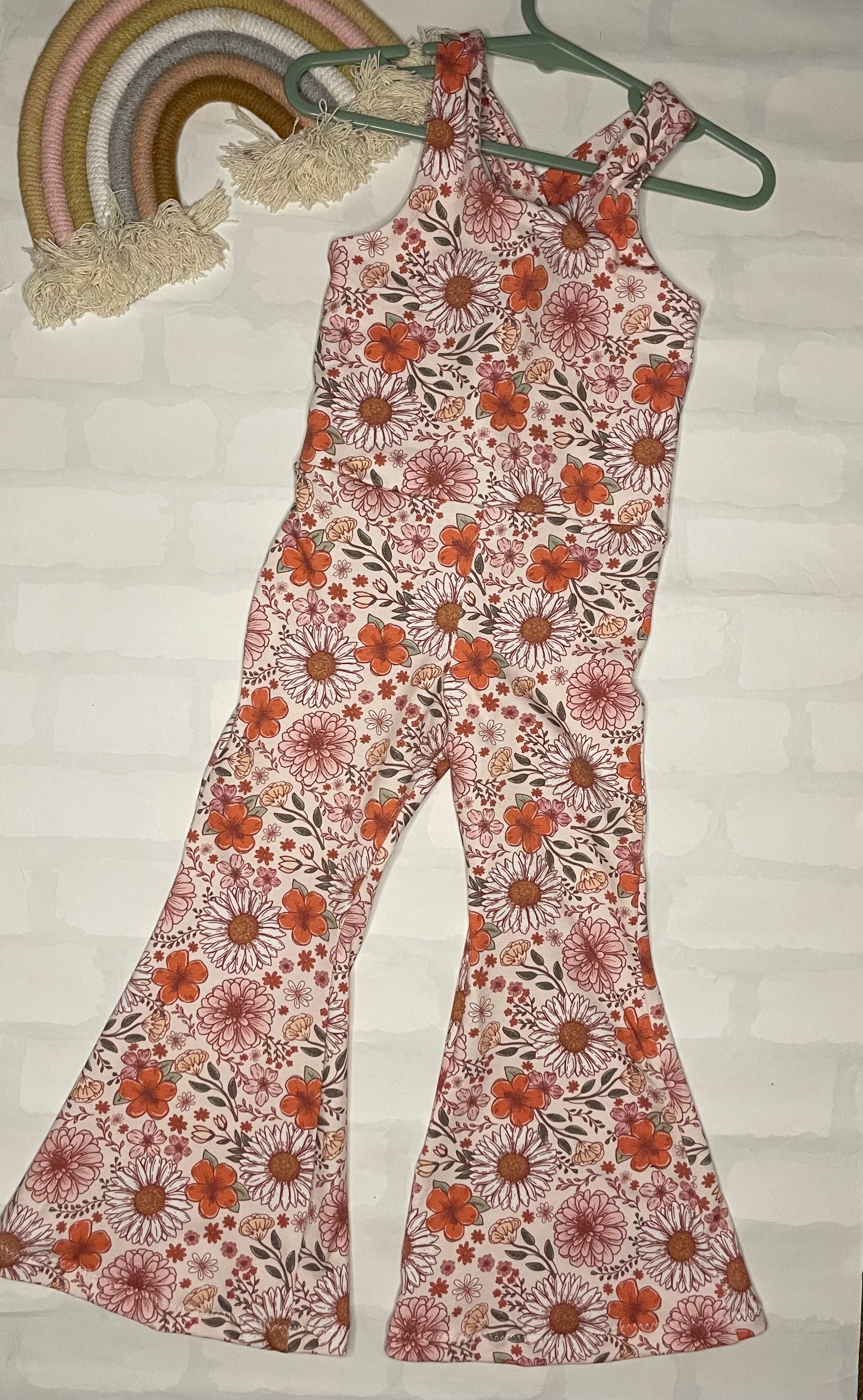 Flower Rumpers Flower Field -Flared Romper – Chasing Rainbows