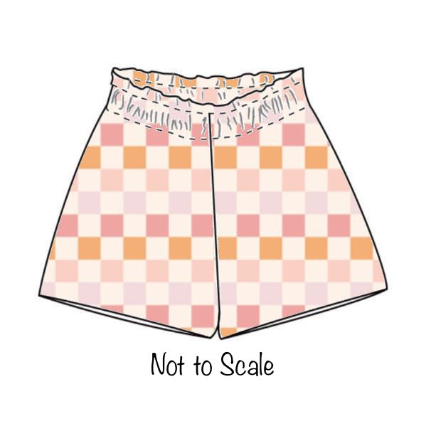 Paperbag Shorts - Checkerboard Designs