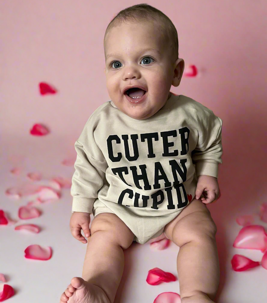 Valentines Sweater Romper - CUTER THAN CUPID