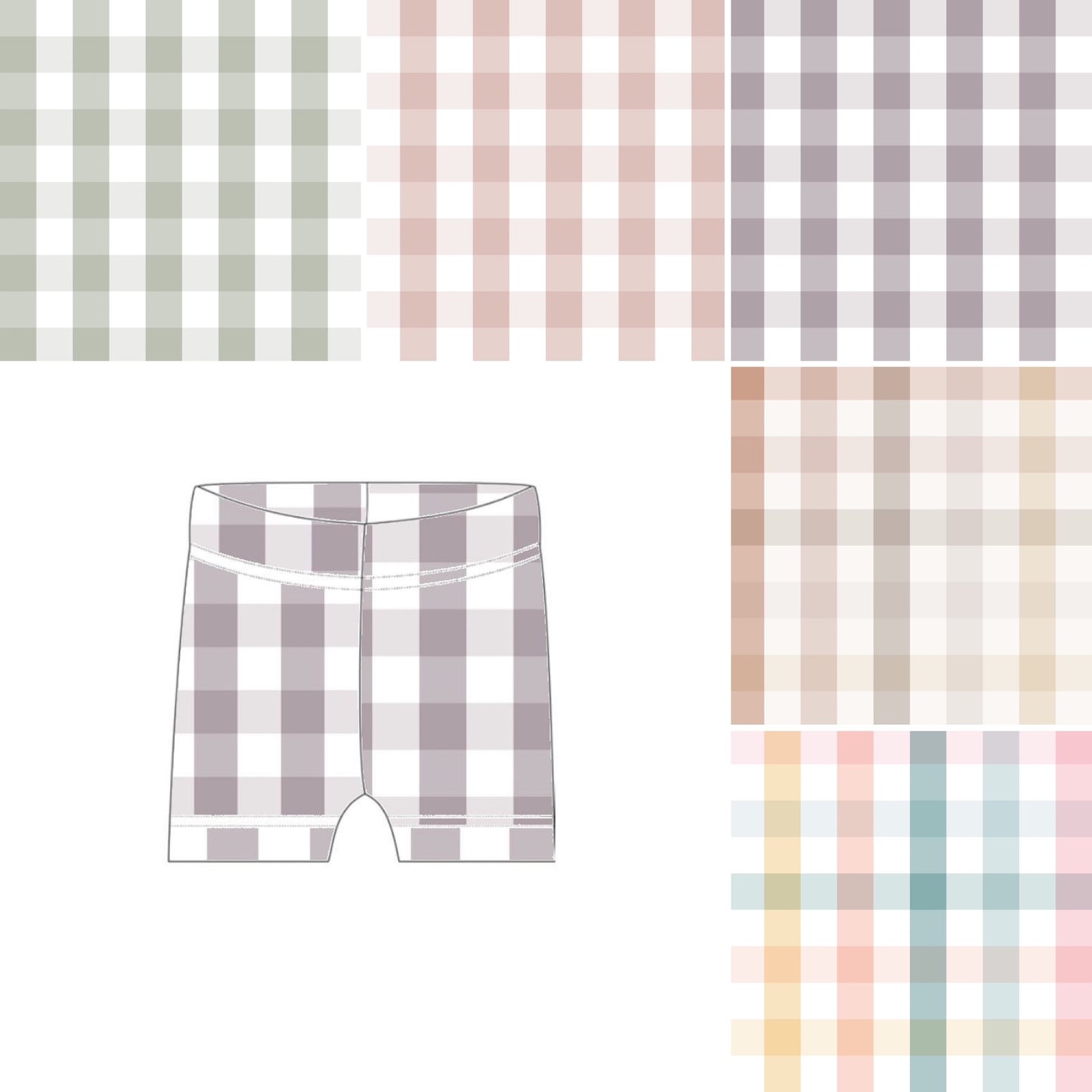 Biker Shorts - Gingham Designs