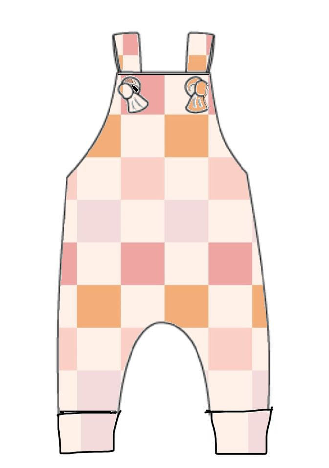 Knotted Romper - Checkered Designs