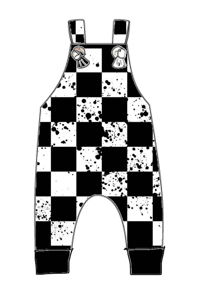 Knotted Romper - Checkered Designs