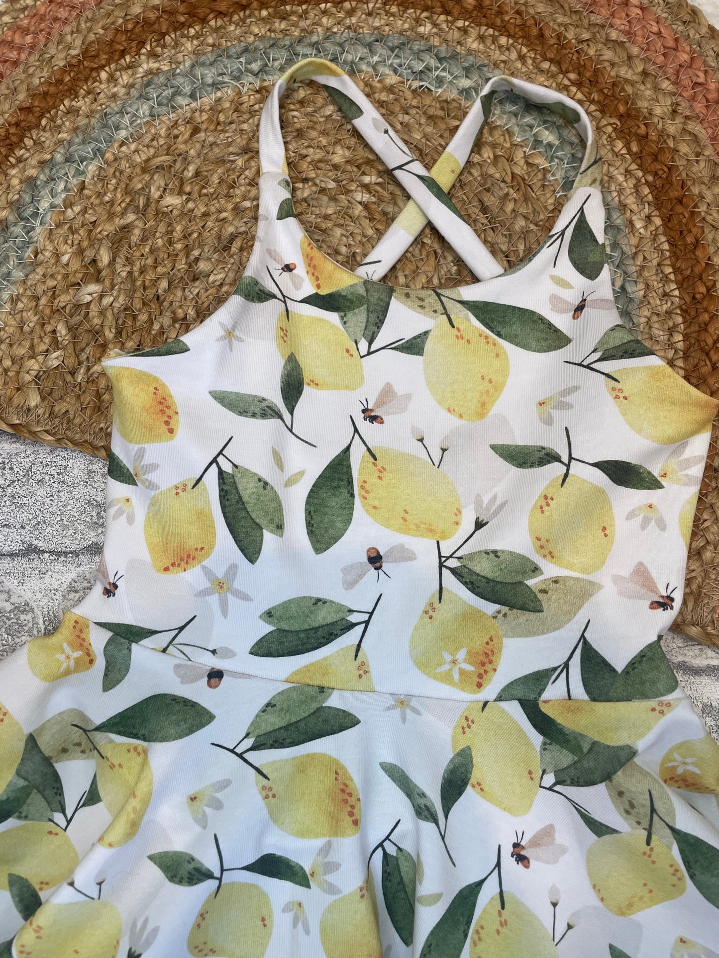 Lemons - Bow Back Dress