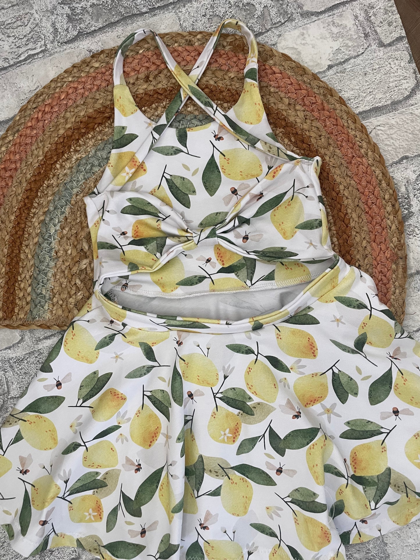 Lemons - Bow Back Dress