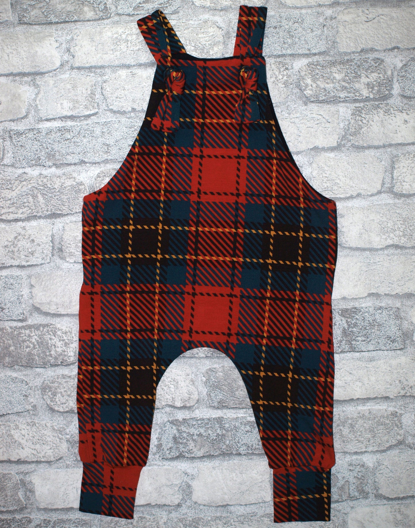 Knotted Romper - Tartan