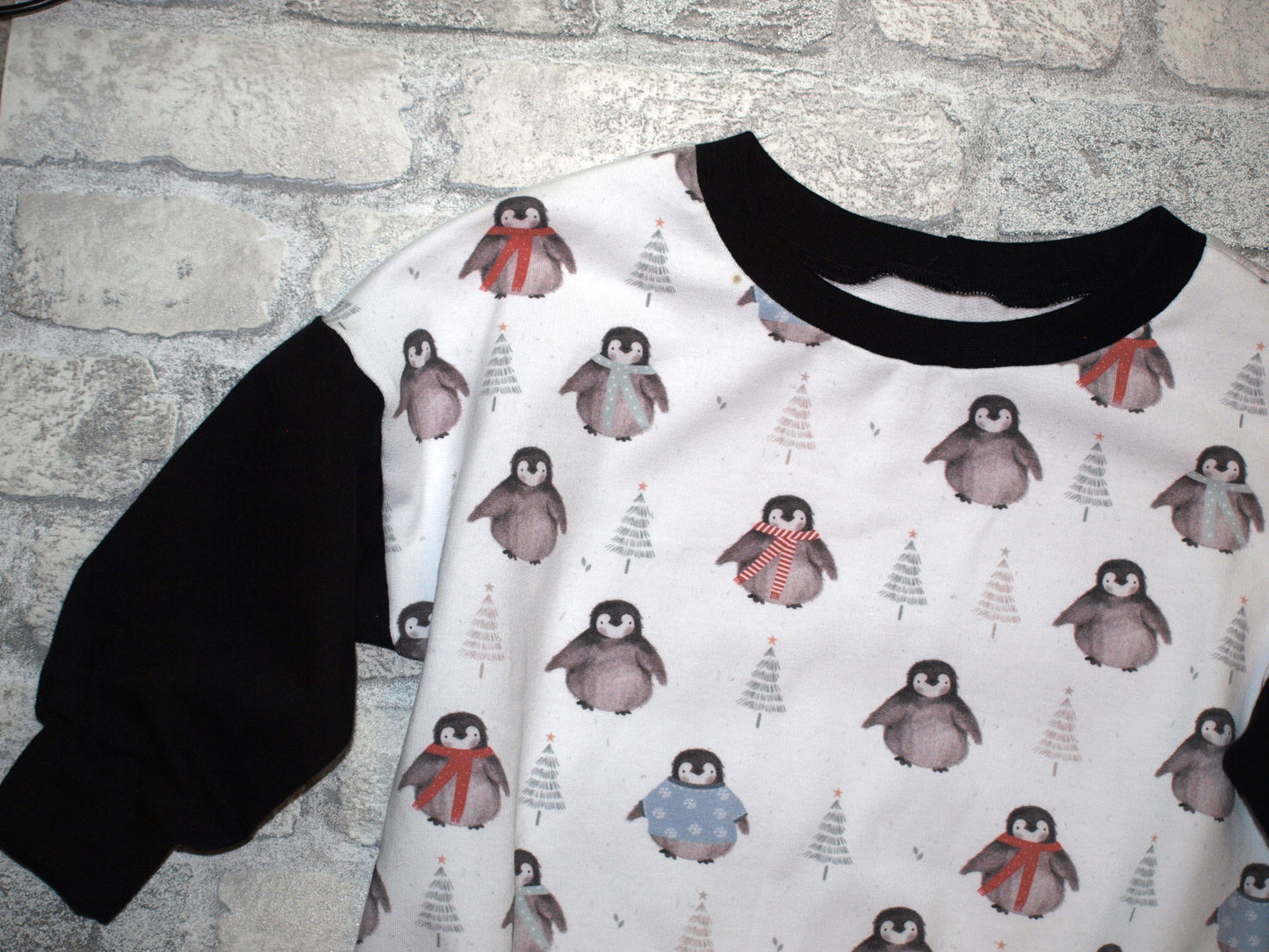 Sweater Romper - Christmas Penguins