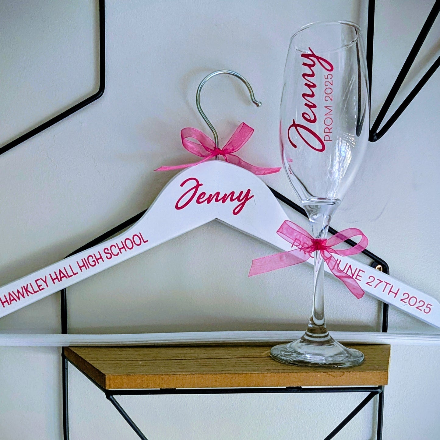 Prom Hanger + Champagne Glass Set