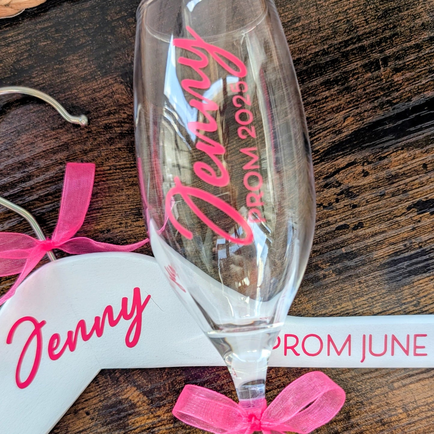 Prom Hanger + Champagne Glass Set
